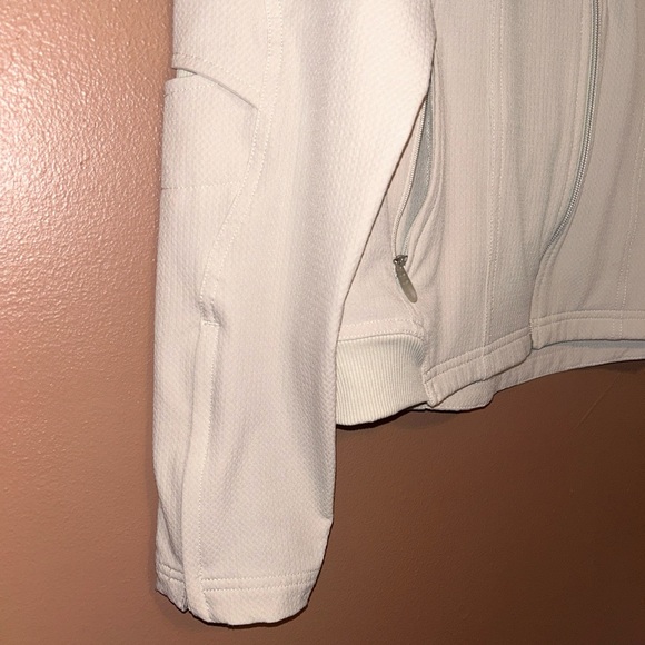 Nike Track Jacket Womens Beige Full Zip Medium - Picture 6 of 10